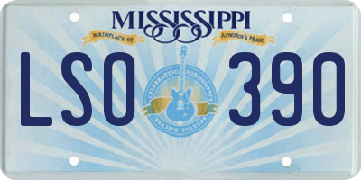 MS license plate LSO390