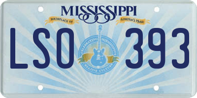 MS license plate LSO393