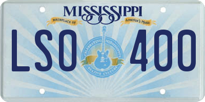 MS license plate LSO400
