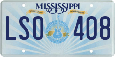 MS license plate LSO408