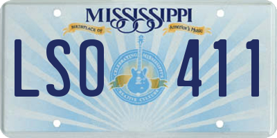 MS license plate LSO411