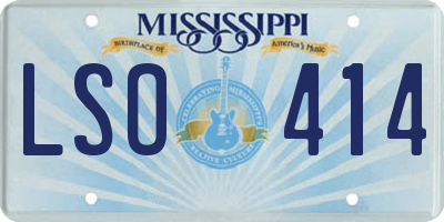 MS license plate LSO414