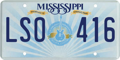 MS license plate LSO416