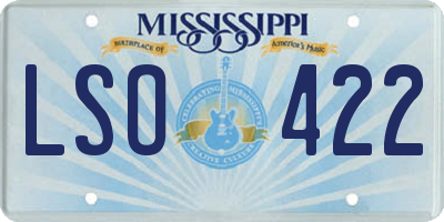 MS license plate LSO422