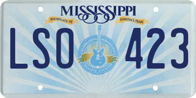 MS license plate LSO423
