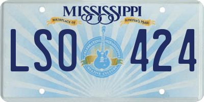 MS license plate LSO424