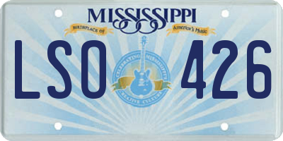 MS license plate LSO426