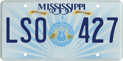 MS license plate LSO427