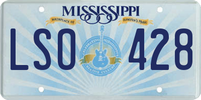 MS license plate LSO428