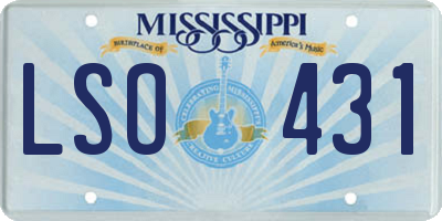 MS license plate LSO431