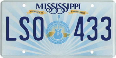 MS license plate LSO433