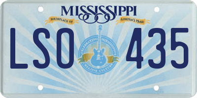 MS license plate LSO435
