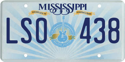 MS license plate LSO438