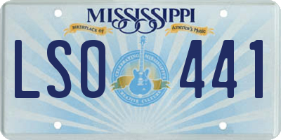 MS license plate LSO441