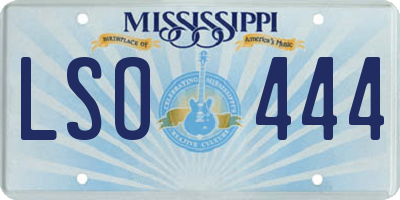 MS license plate LSO444