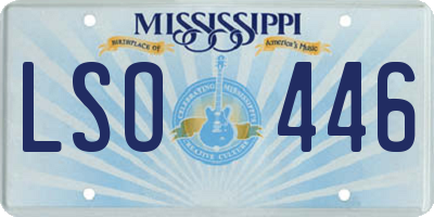 MS license plate LSO446