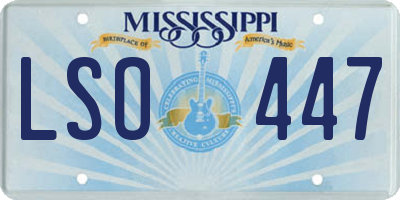 MS license plate LSO447