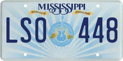 MS license plate LSO448