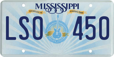 MS license plate LSO450