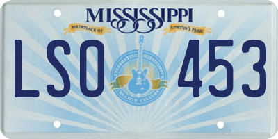 MS license plate LSO453