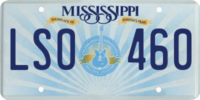 MS license plate LSO460