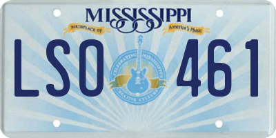 MS license plate LSO461