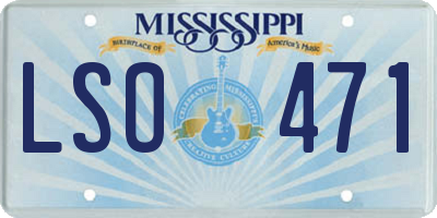 MS license plate LSO471