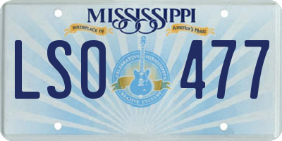 MS license plate LSO477