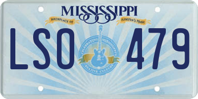 MS license plate LSO479
