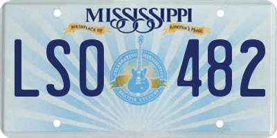 MS license plate LSO482