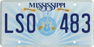 MS license plate LSO483