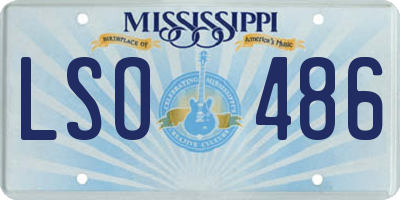 MS license plate LSO486