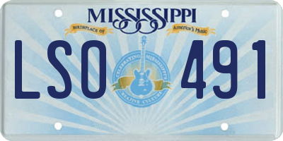 MS license plate LSO491