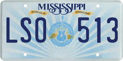 MS license plate LSO513