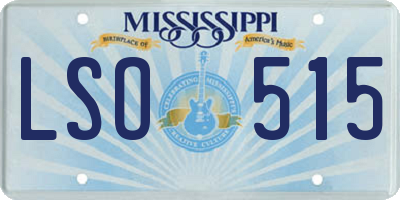 MS license plate LSO515