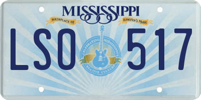 MS license plate LSO517
