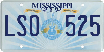 MS license plate LSO525