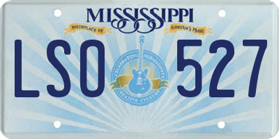 MS license plate LSO527