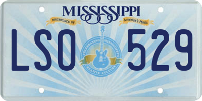 MS license plate LSO529