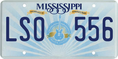 MS license plate LSO556