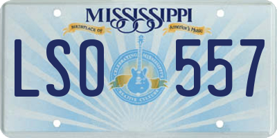 MS license plate LSO557
