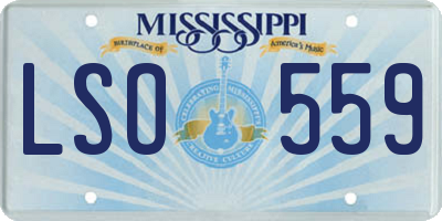MS license plate LSO559