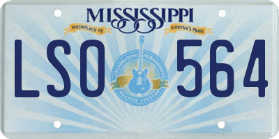 MS license plate LSO564