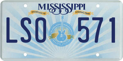 MS license plate LSO571
