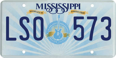 MS license plate LSO573