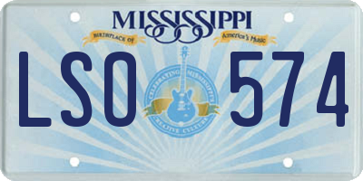 MS license plate LSO574