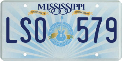 MS license plate LSO579