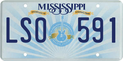 MS license plate LSO591