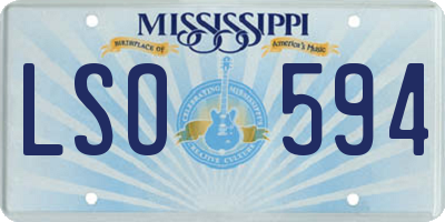 MS license plate LSO594