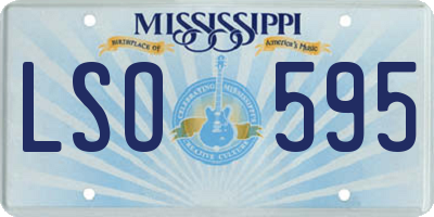 MS license plate LSO595